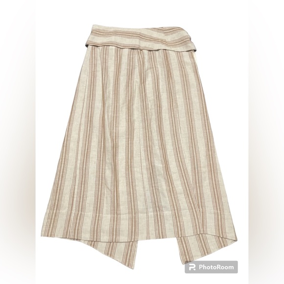 NWT Free People beige linen skirt, Size Medium - Picture 2 of 7